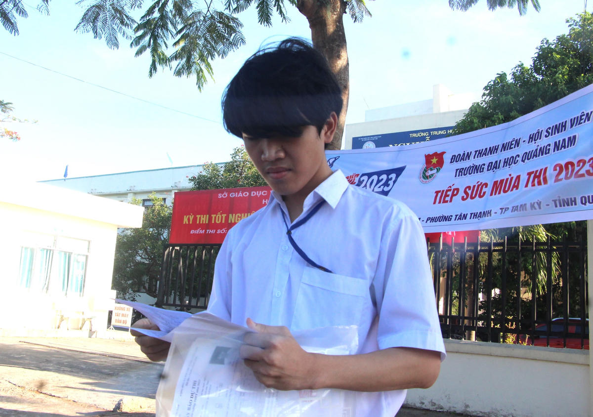 Thí sinh Nguyễn Phong chia sẻ đề thi môn Toán.