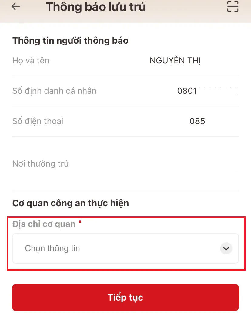 Người dân chỉ mất 5 phút để thông báo lưu trú qua VNeID
