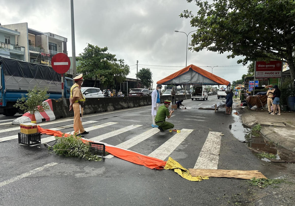 Nơi xảy ra vụ TNGT khiến ông H. tử vong. 