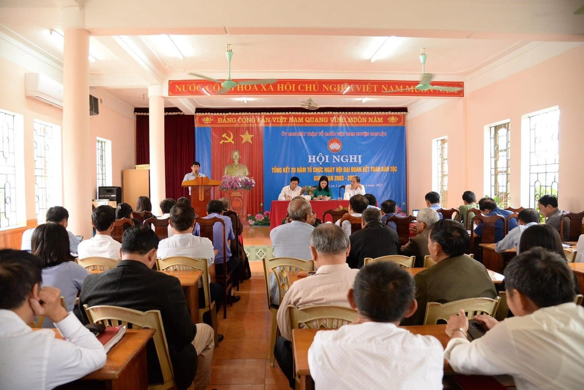 Can Lộc là địa phương đầu tiên ở Hà Tĩnh tổ chức Tổng kết 20 năm "Ngày hội Đại đoàn kết toàn dân tộc ở khu dân cư" giai đoạn 2003-2023.