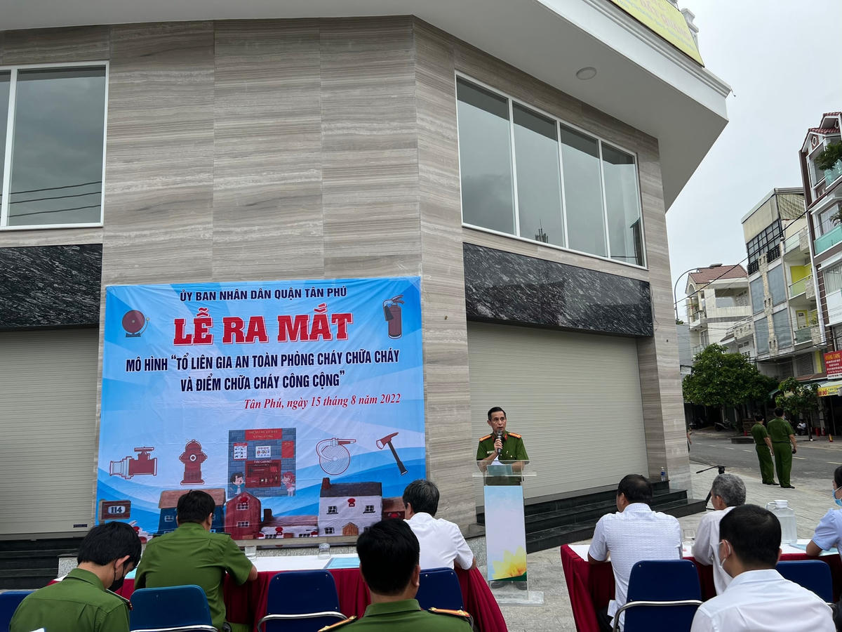 Thượng tá Lương Nguyễn Hoàng- Phó trưởng phòng PC07 tại buổi lễ.