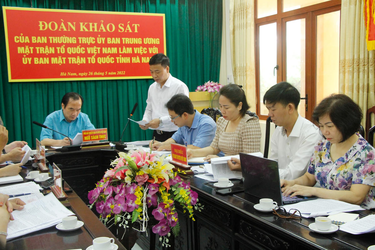 Nội dung khảo sát là hoạt động phối hợp giữa Ủy ban MTTQ Việt Nam tỉnh và Ủy ban ĐKCG tỉnh; tình hình thực hiện một số quy định về tài chính đối với hoạt động của Ủy ban MTTQ Việt Nam các cấp.