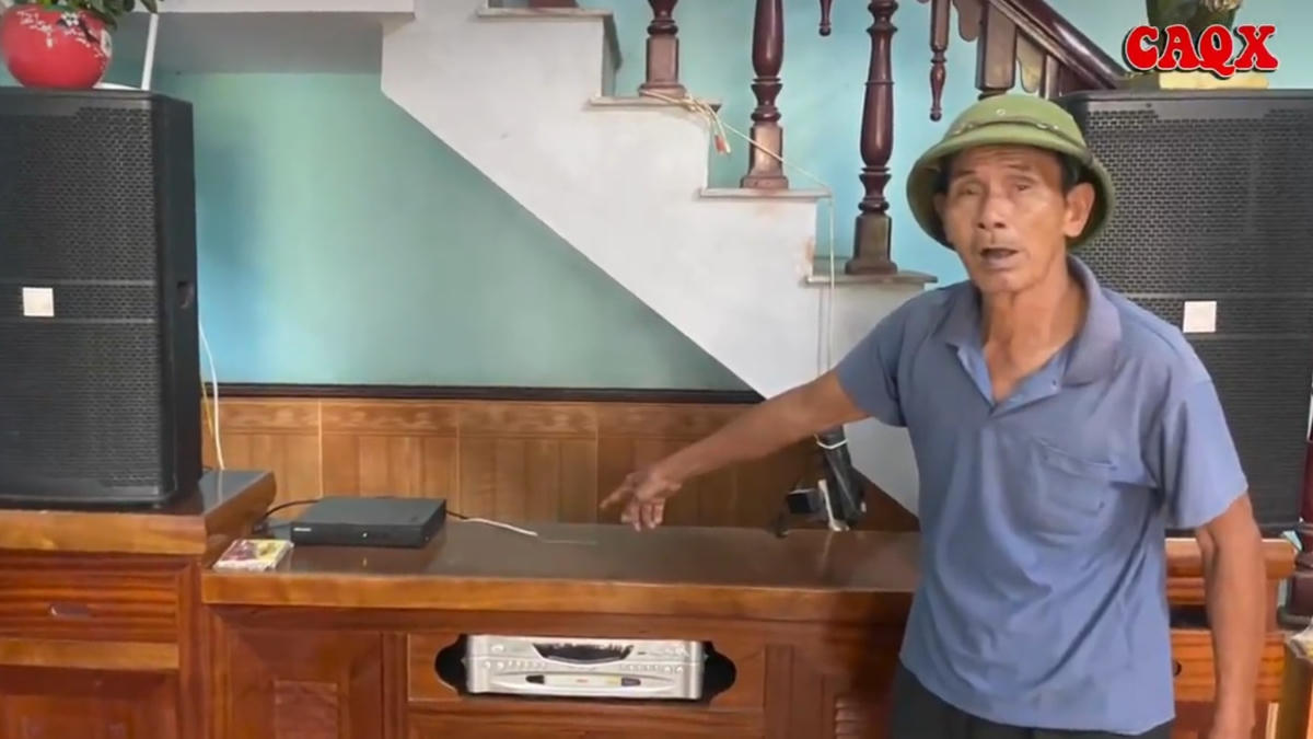 Vị trí chiếc tivi bị Lê Tất Tâm mang đi.