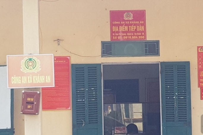 Công an xã Khánh An, nơi có 3 cán bộ bị tước danh hiệu Công an nhân dân. Ảnh: Nguyễn Trường.
