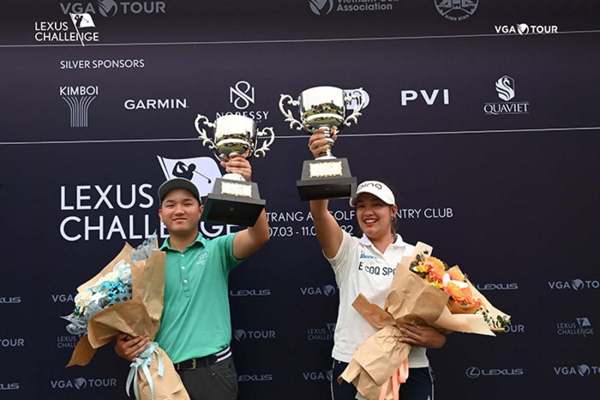 Nguyễn Anh Minh và Nguyễn Thảo My - ĐKVĐ Lexus Challenge. Ảnh: VOV2.