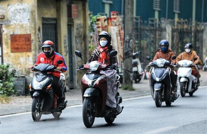 Trên đất liền, không khí lạnh tiếp tục tăng cường. Ảnh: TTXVN.