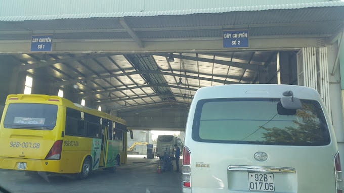 Một góc Trung tâm đăng kiểm xe cơ giới 92-02D. 