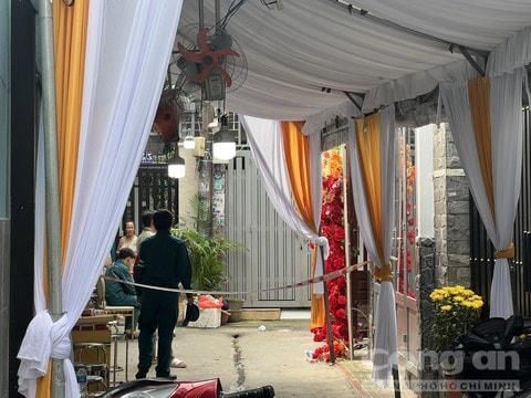 Hiện trường được phong toả.
