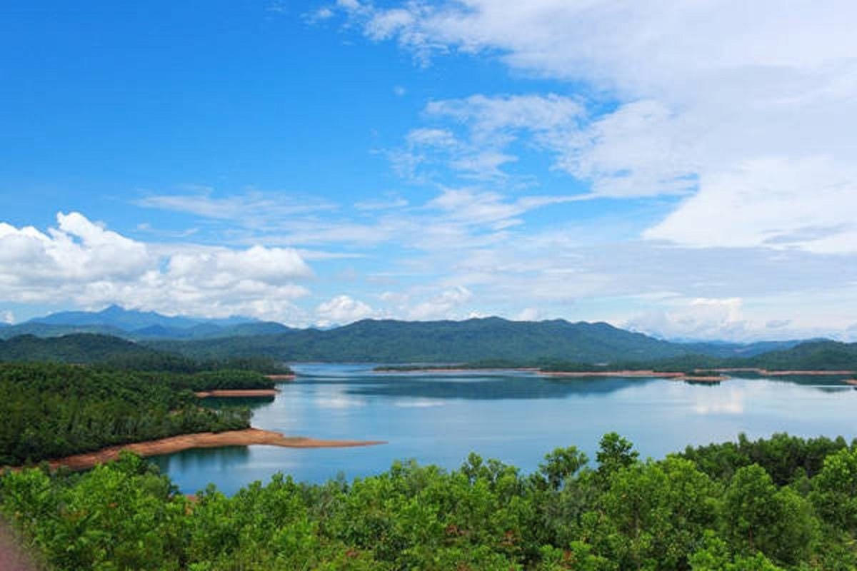 Một góc hồ Phú Ninh nơi xảy ra vụ đuối nước.