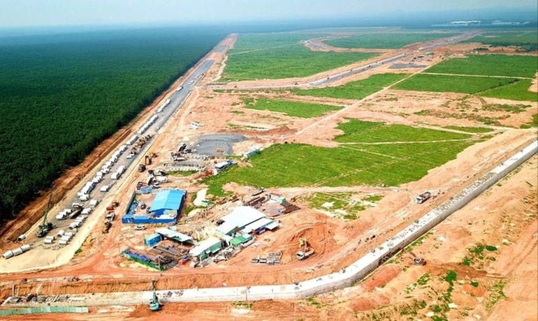 Dự án sân bay Long Thành đang thi công. Ảnh: Khoa Nam.