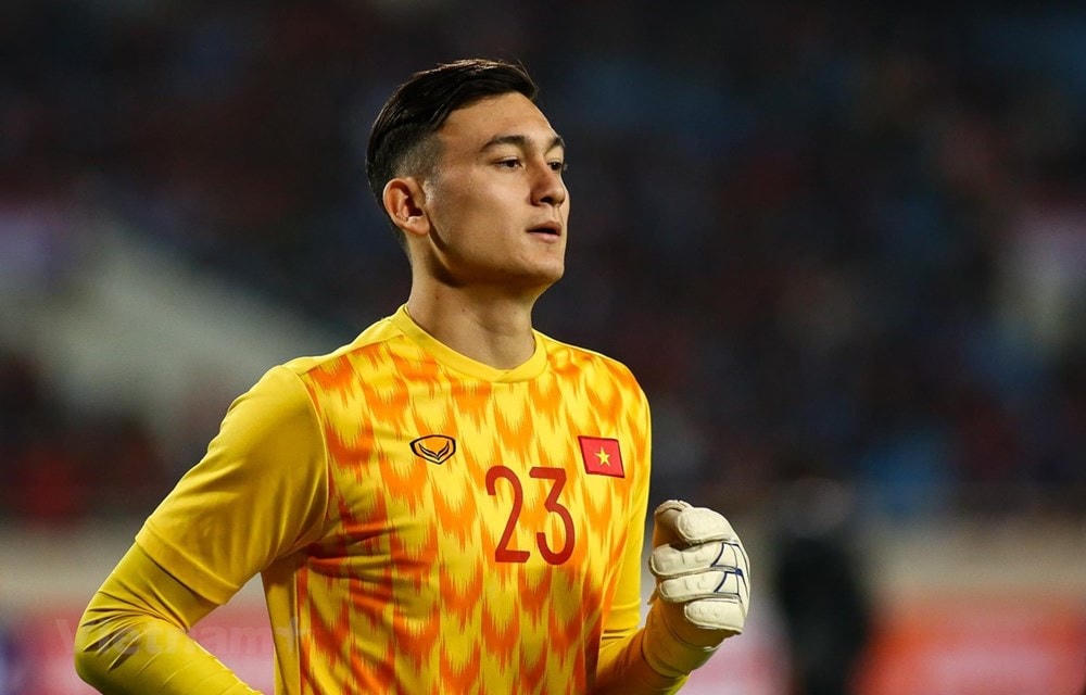 Thủ thành Đặng Văn Lâm tiếp tục nối dài kỷ lục sạch lưới tại AFF Cup. (Ảnh: Vietnam+).