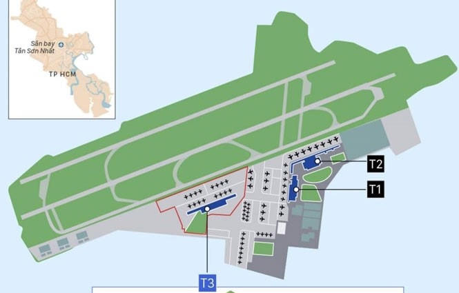 Vị trí xây dựng nhà ga T3.