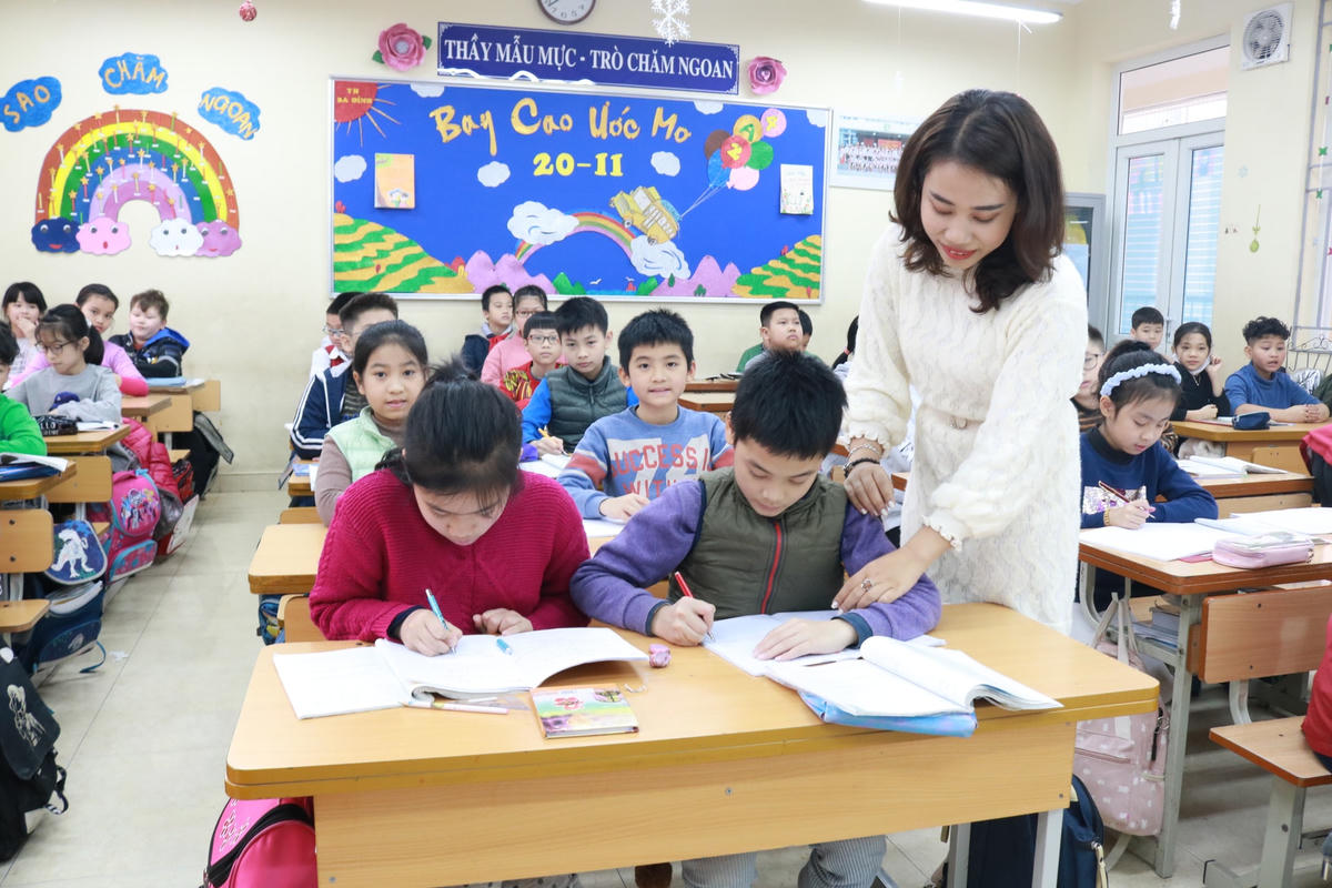 Một tiết học của cô và trò Hà Nội.