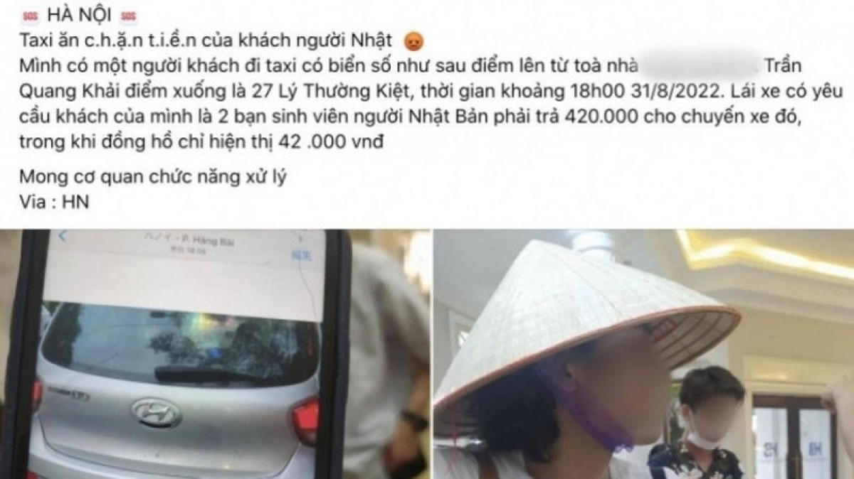 Du khách bức xúc trước hành vi “chặt chém” của lái xe taxi.