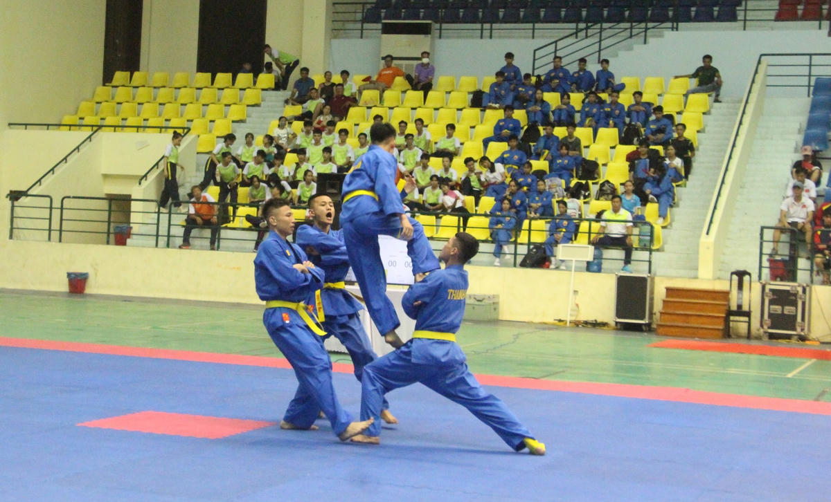 Phần thi của VĐV tham gia giải vô địch trẻ Vovinam toàn quốc lần thứ 19.