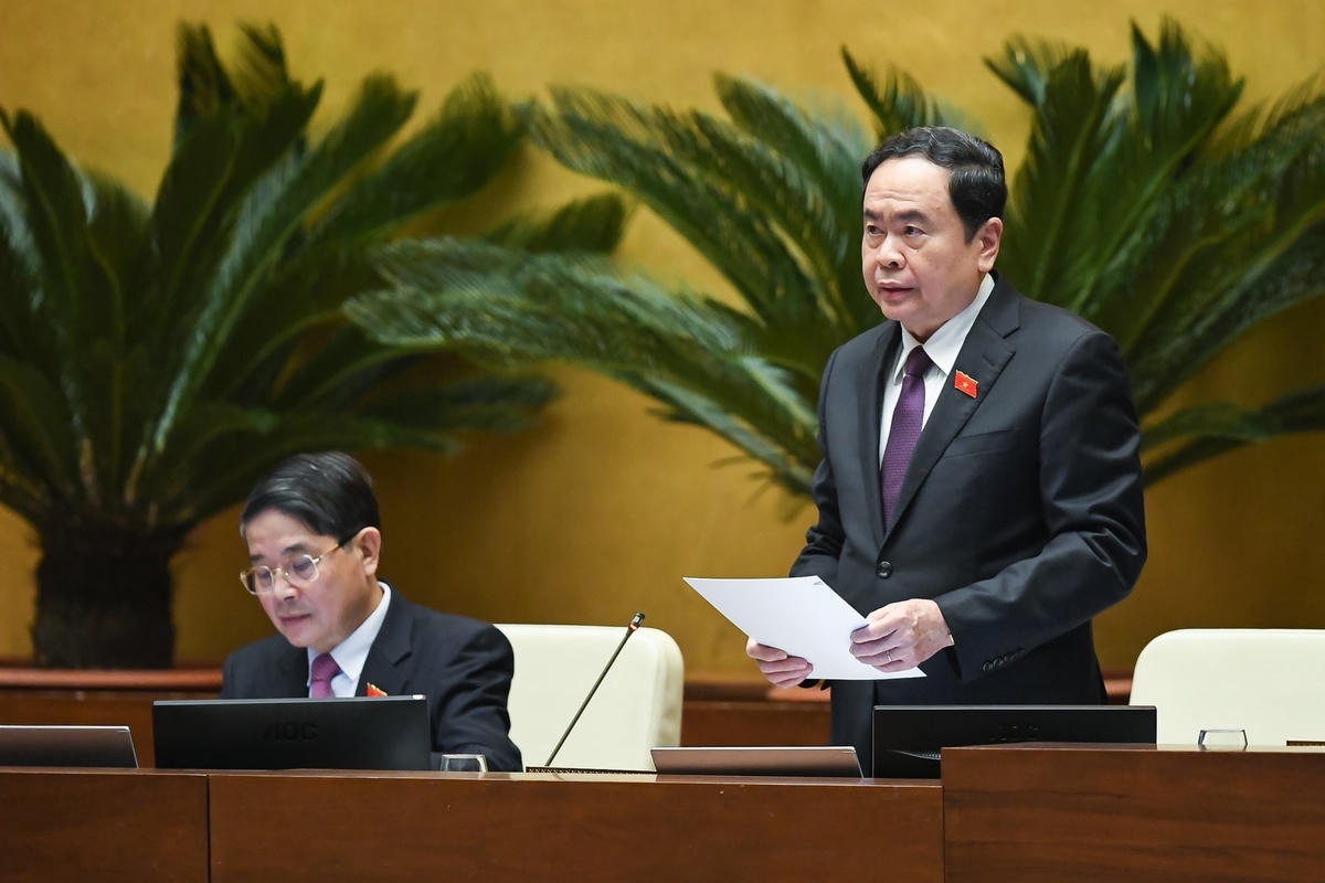 Phó Chủ tịch Thường trực Quốc hội Trần Thanh Mẫn điều hành phiên khai mạc.