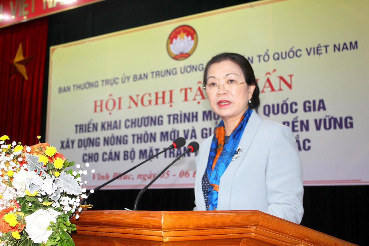 Phó Chủ tịch Trương Thị Ngọc Ánh phát biểu tại Hội nghị.