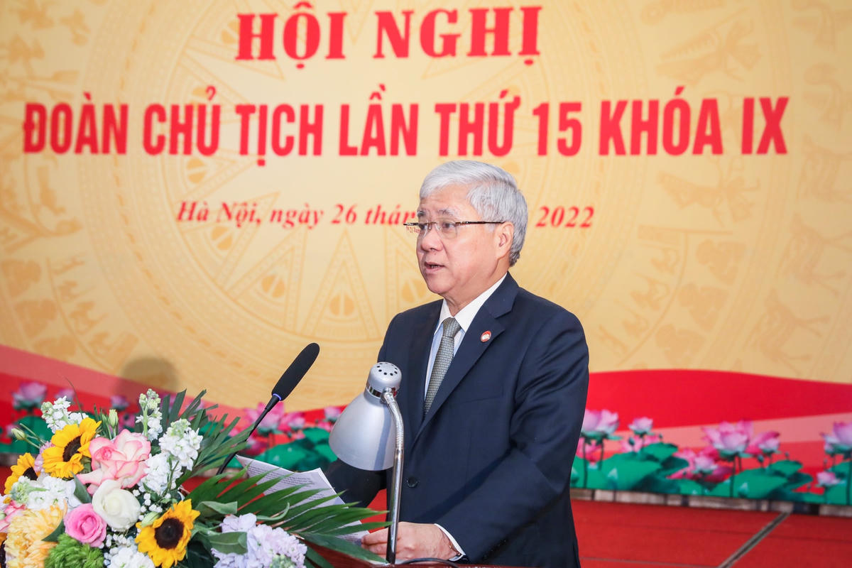 Chủ tịch Đỗ Văn Chiến phát biểu khai mạc Hội nghị. Ảnh: Quang Vinh.