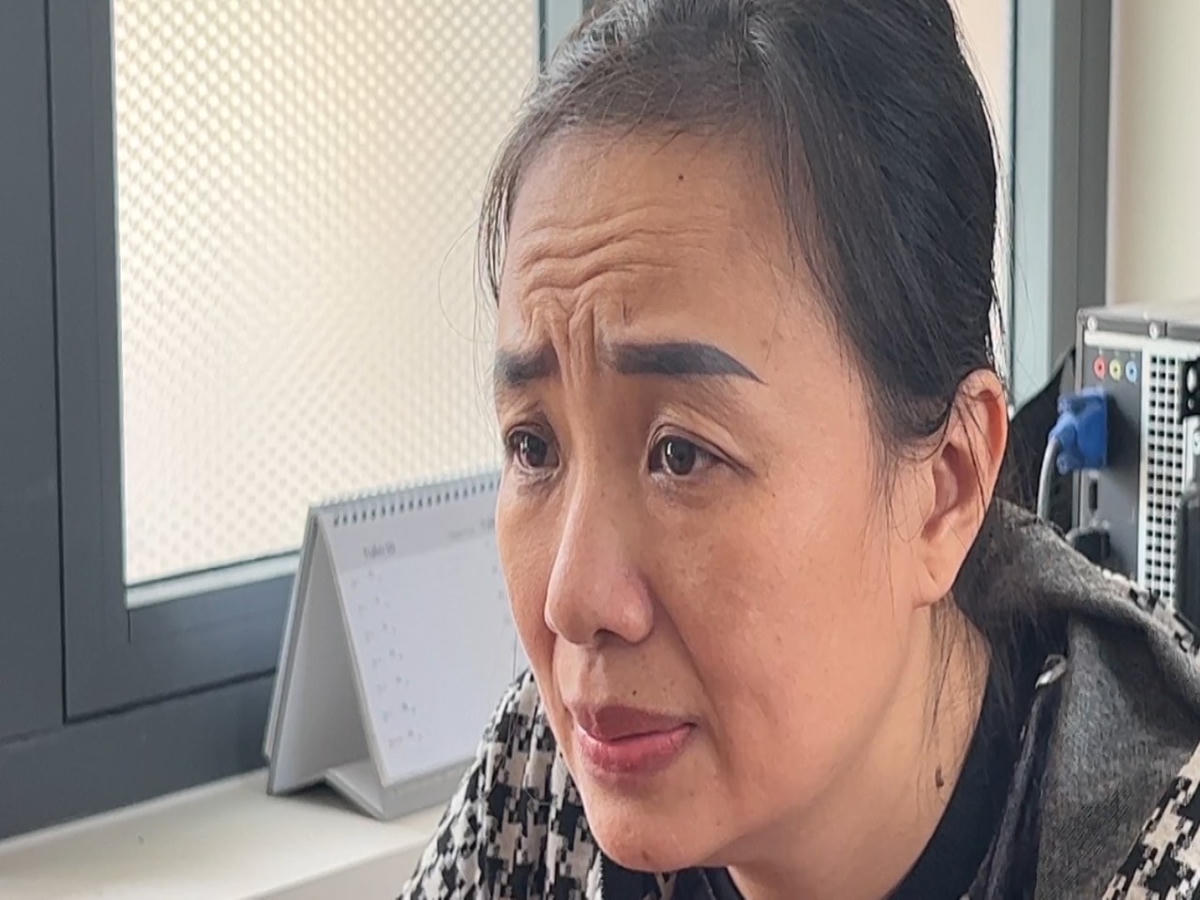 Đối tượng Nguyễn Thị Hậu tại cơ quan Công an.