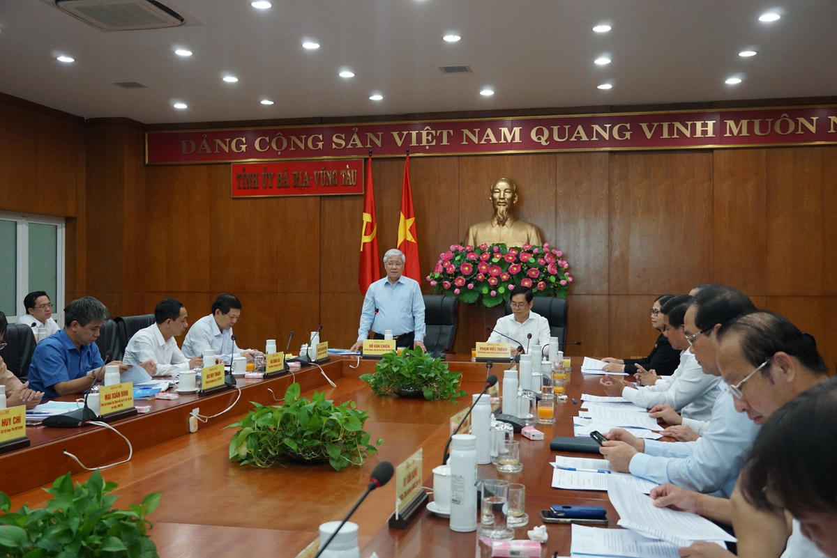 Đoàn kiểm tra sẽ kiểm tra đối với Ban Thường vụ Tỉnh ủy Bà Rịa-Vũng Tàu xoay quanh Kết luận 21-KL/TW ngày 25/10/2021 của BCH Trung ương Đảng (khóa XIII) và Chỉ thị 26-CT/TW ngày 9/11/2018 của Bộ Chính trị. Ảnh: Mạnh Thìn.