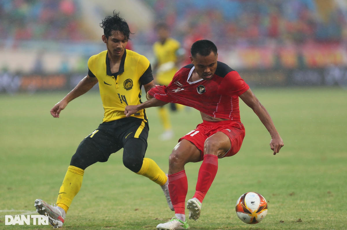 U23 Indonesia hạ gục U23 Malaysia để giành tấm HCĐ SEA Games 31. Ảnh: Dân Trí.