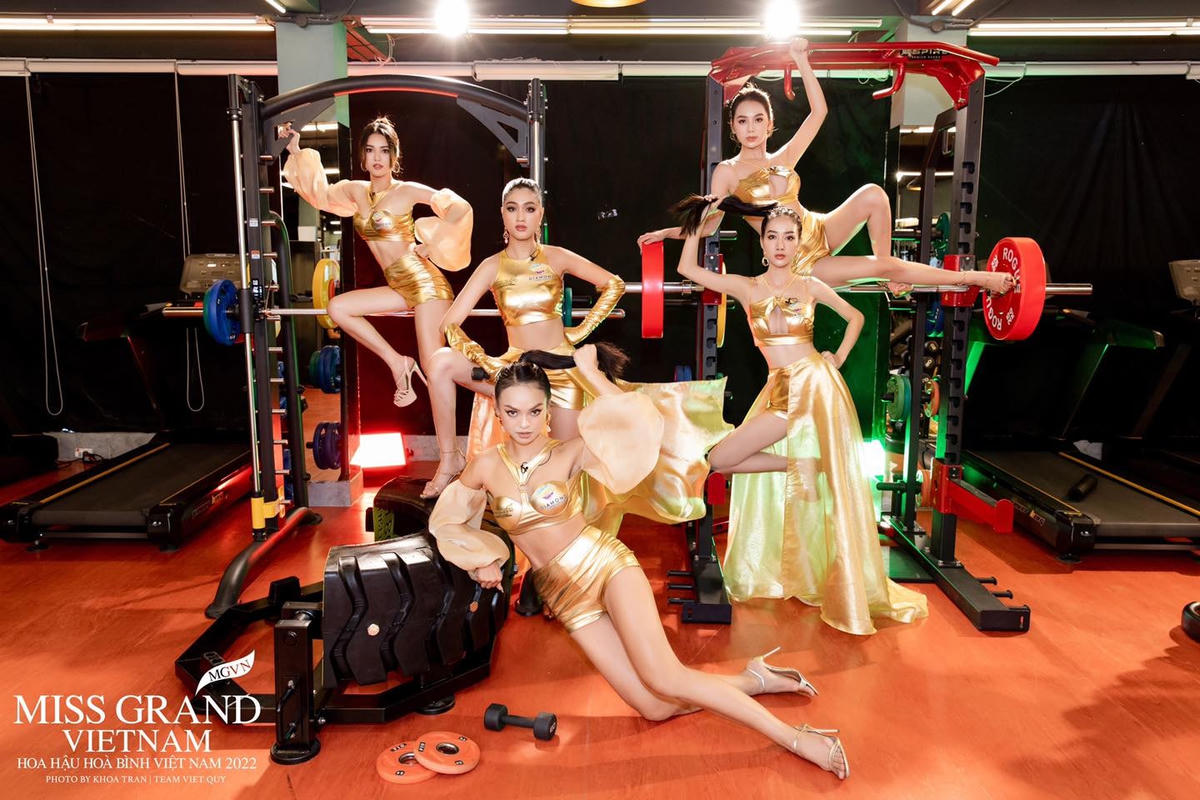 Thí sinh Miss Grand Vietnam chăm chỉ tập luyện. Ảnh: BTC. 
