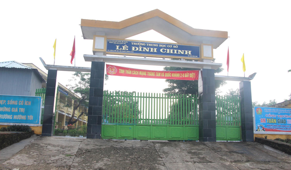 Một góc Trường THCS Lê Đình Chinh.