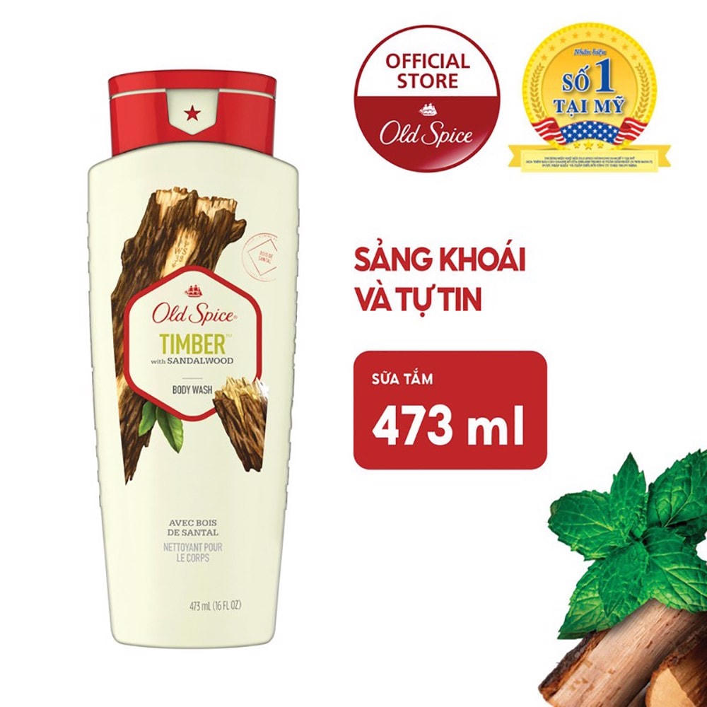 Sản phẩm OLD SPICE TIMBER WITH SANDAL WOOD ODY WASH, chai 473ml bị đình chỉ lưu hành. Ảnh minh hoạ.