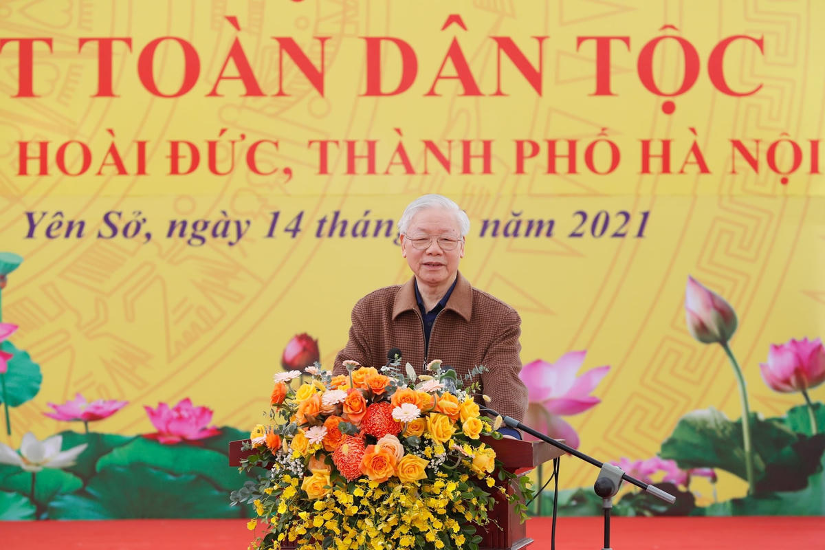 Phát biểu của Tổng Bí thư Nguyễn Phú Trọng tại Ngày hội Đại đoàn kết toàn dân Thôn 5, xã Yên Sở, huyện Hoài Đức, Thành phố Hà Nội