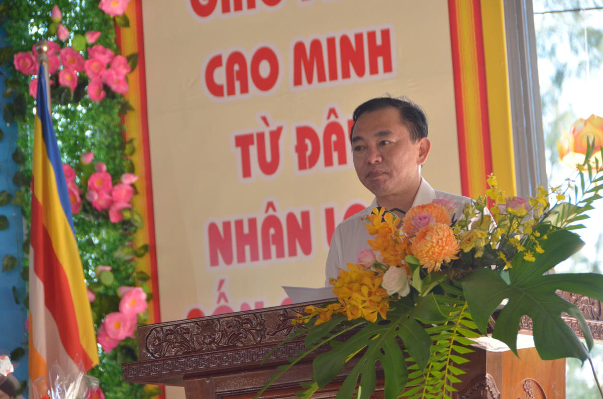 Ông Phan Thanh Duy, Phó chủ tịch UBND tỉnh Bạc Liêu phát biểu tại buổi lễ.