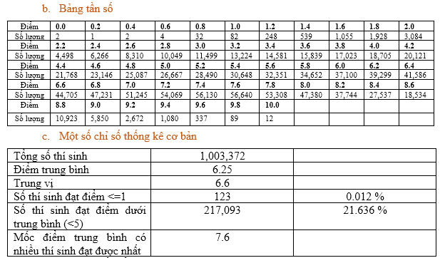 Môn Toán thi tốt nghiệp THPT ít điểm 10, trung bình đạt 6,23 điểm
