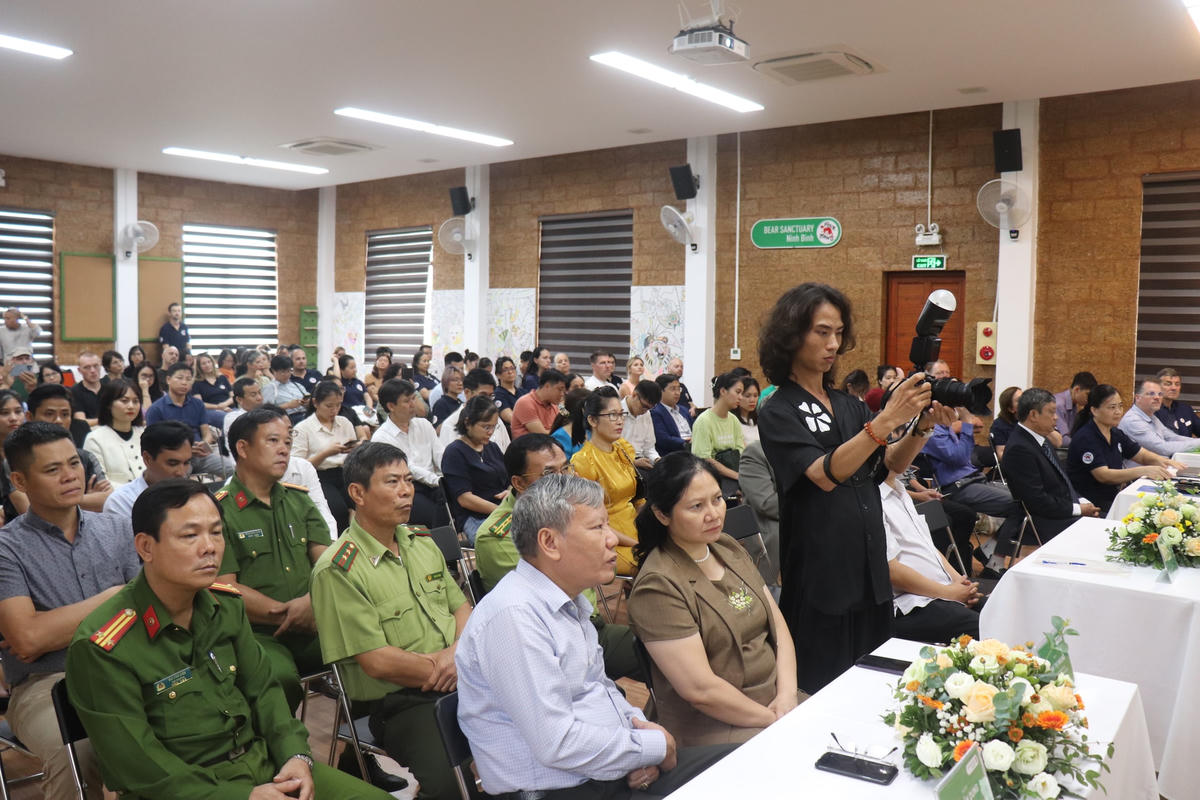 Toàn cảnh chương trình kỷ niệm 5 năm ngày Cơ sở cứu hộ gấu Ninh Bình được thành lập.