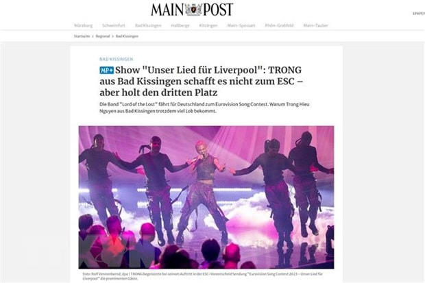 Báo Bưu điện vùng Main bình luận, dù không chiến thắng ở ESC, song Hiếu vẫn giành vị trí thứ ba với nhiều lời khen ngợi. (Ảnh: TTXVN phát).