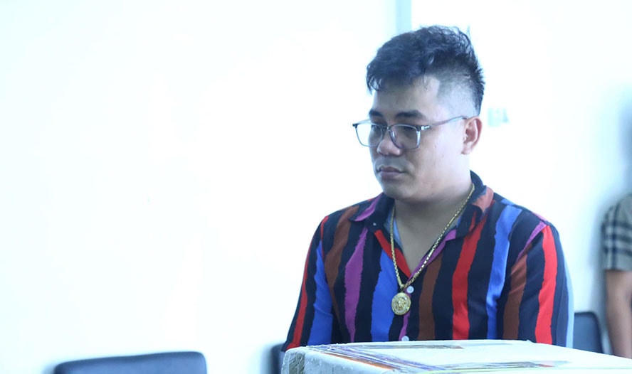 Đối tượng Lê Mạnh Dần bị tạm giữ hình sự để phục vụ điều tra. Ảnh: Công an Bình Dương cung cấp.