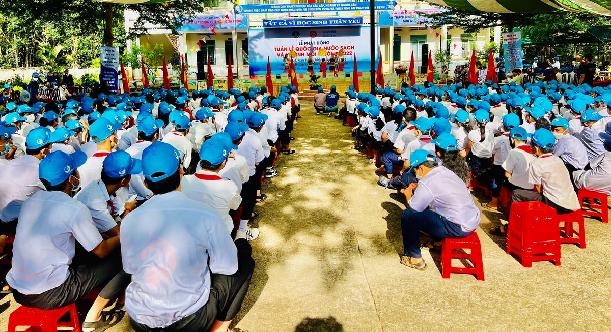 Toàn cảnh buổi Lễ phát động Hưởng ứng Tuần lễ Quốc Gia Nước sạch và Vệ sinh môi trường năm 2022.