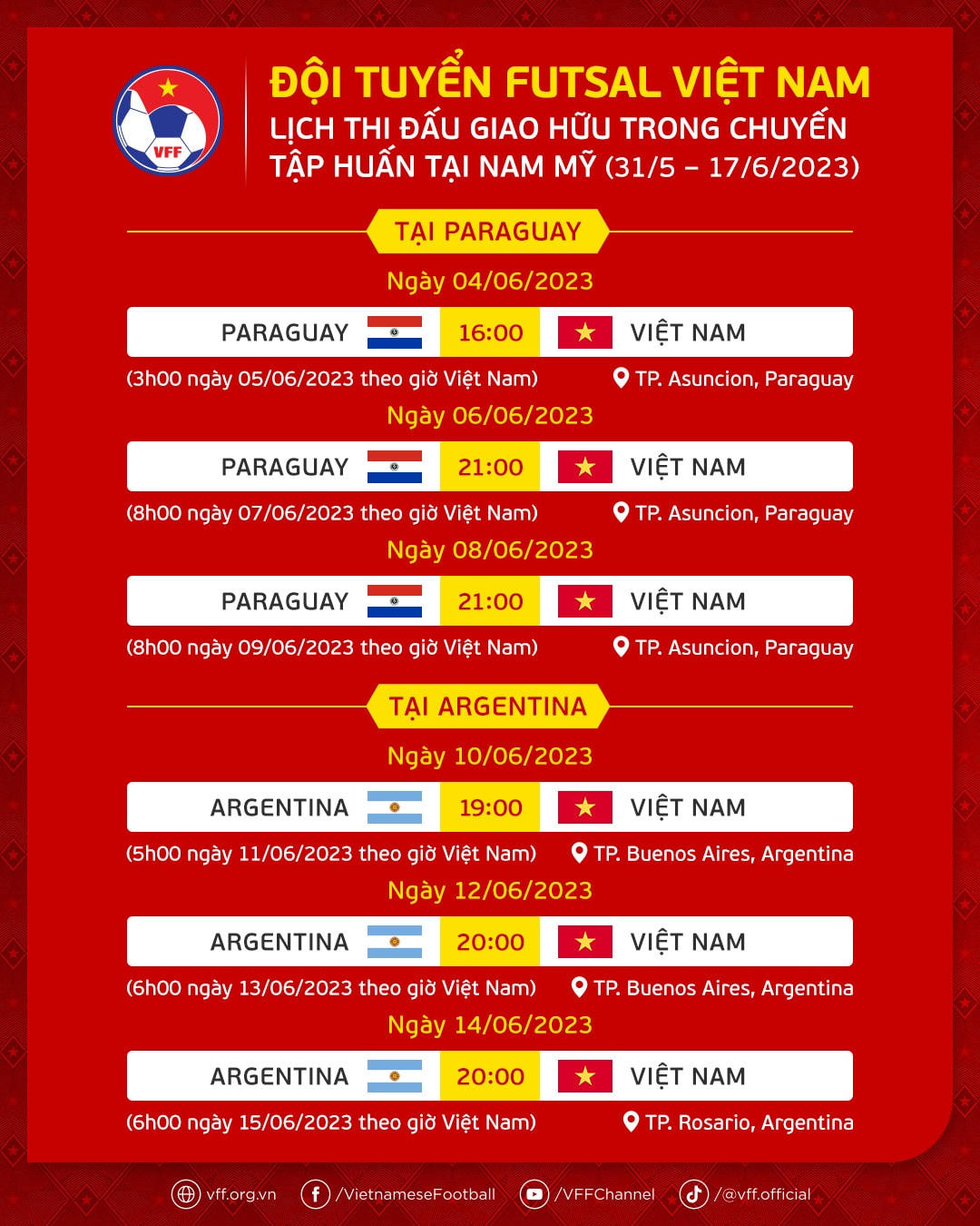 ĐT Futsal Việt Nam chuẩn bị đấu trận giao hữu thứ hai với Paraguay