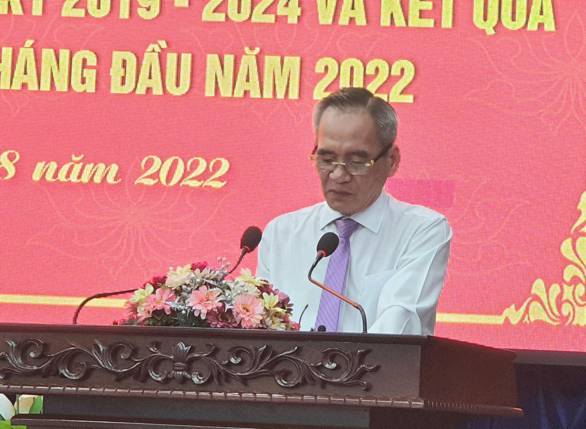 Ông Lữ Văn Hùng, Bí thư Tỉnh uỷ Bạc Liêu  phát biểu chỉ đạo tại hội nghị.