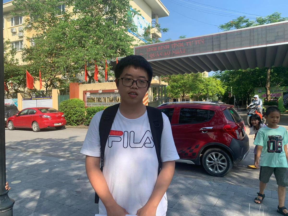 Thí sinh Quang Anh dự đoán bài thi Tiếng Anh được trên 6 diểm.