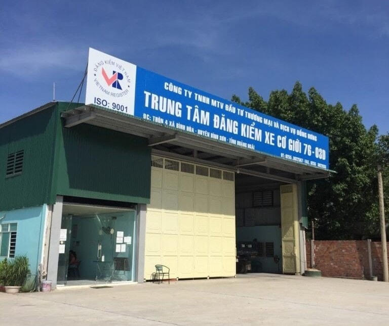 Một góc Trung tâm đăng kiểm xe cơ giới 76-03D.