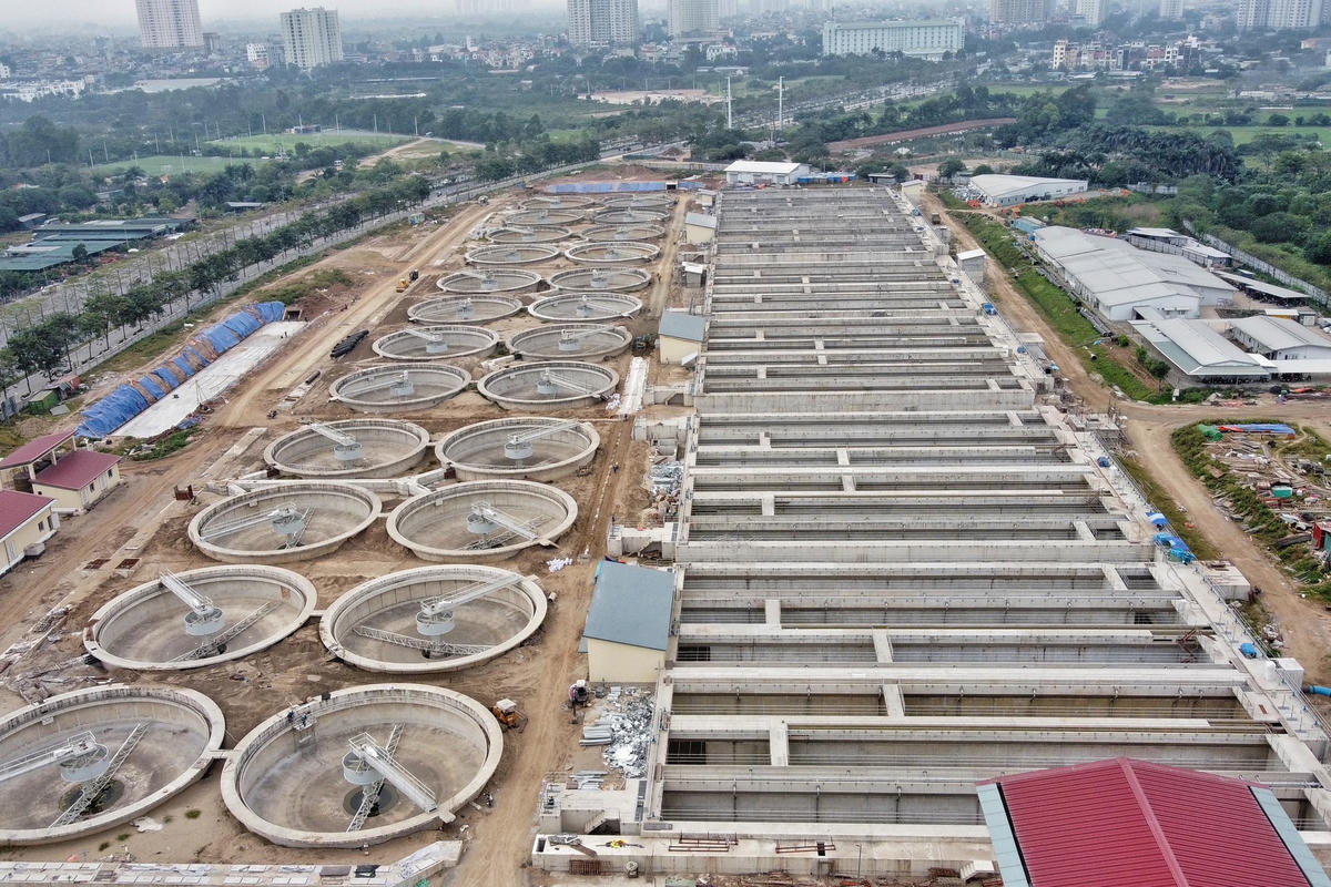 Trạm bơm nước thải đầu vào chính là hạng mục sẽ giúp nhà máy xử lý nước thải Yên Xá đạt được công suất xử lý nước 270.000 m3/ngày.