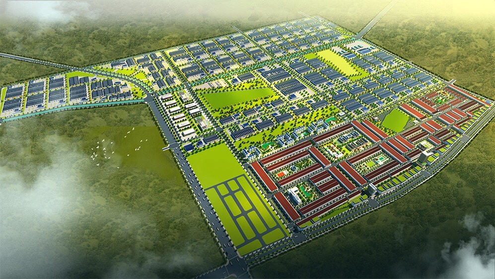 Phối cảnh tổng thể dự án Khu đô thị và KCN Thuận Thành 3, phân khu B.