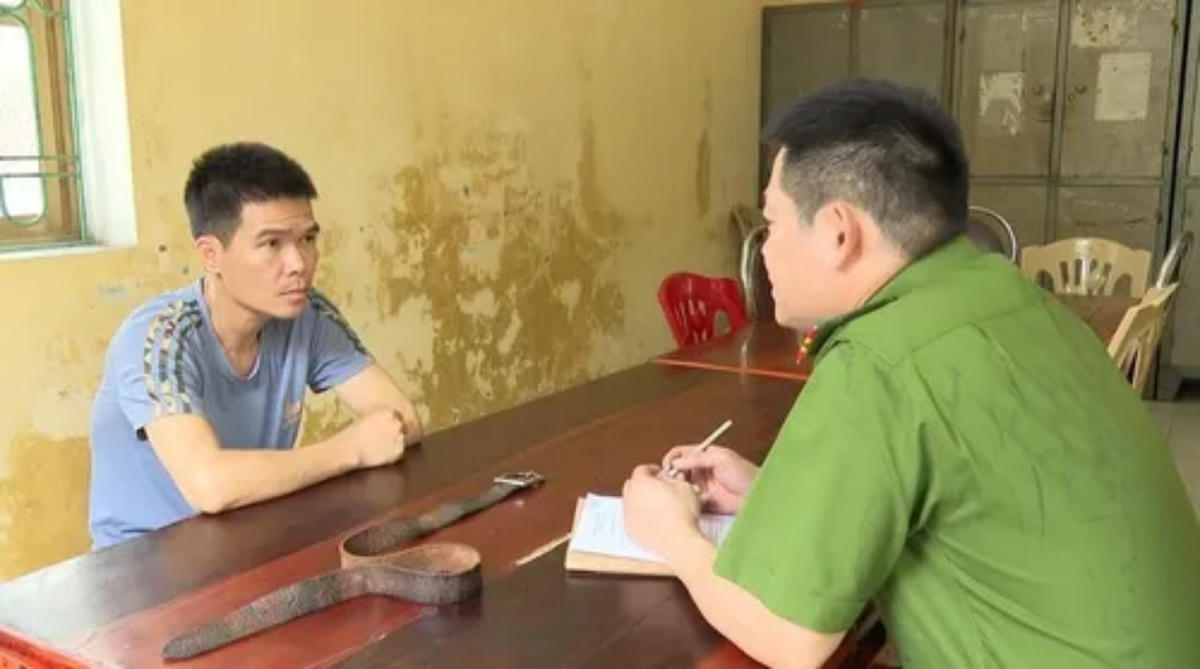 Trần Văn Luân tại cơ quan Công an.