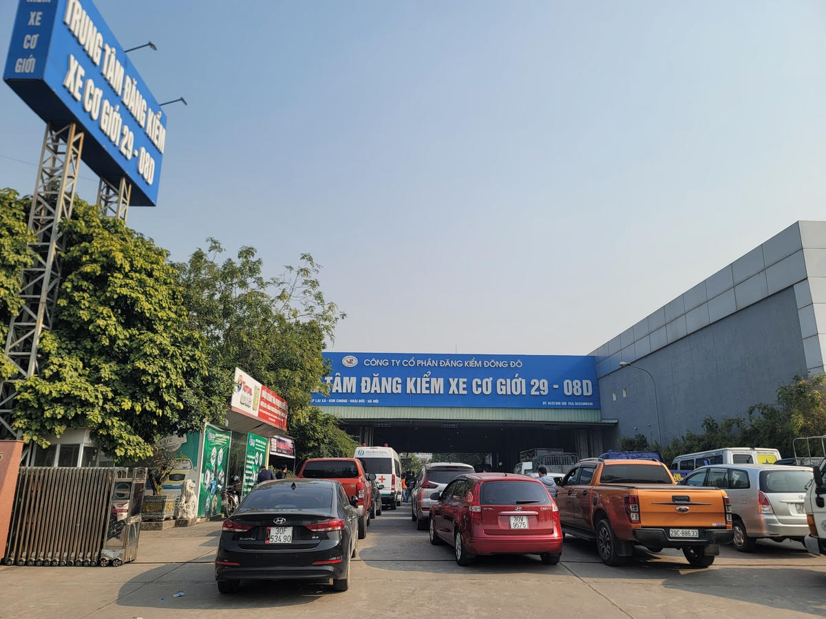 Lượng xe giảm nhiều so với trước Tết tại Trung tâm đăng kiểm xe cơ giới 29-08D.