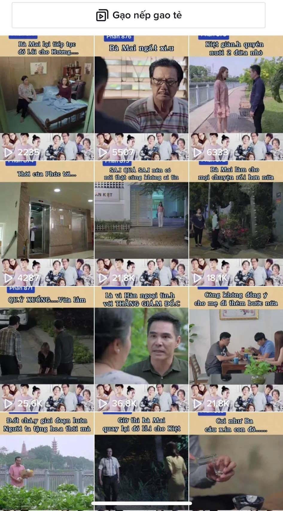 Các bộ phim truyền hình bị review trái phép trên mạng xã hội.