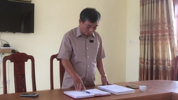 Ông Nguyễn Văn Hoạt thời kỳ còn đương nhiệm chức danh Chủ tịch UBND xã Mai Sơn.