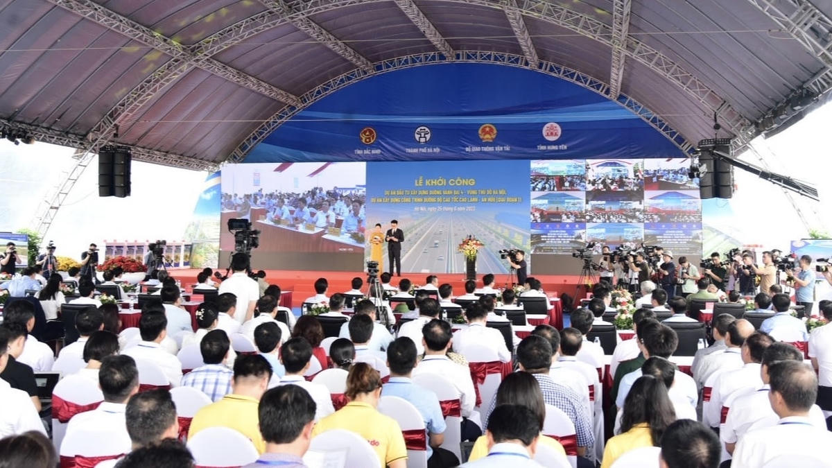 Lễ khởi công tại Vị trí khởi công số 1 xã Song Phương, Hoài Đức.  