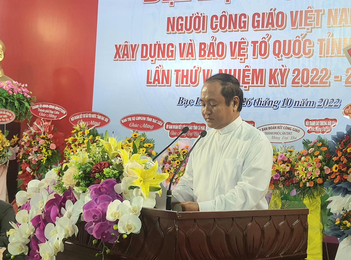 Linh mục Nguyễn Phước Hậu được Đại hội tín nhiệm suy cử làm Chủ tịch Ủy ban Đoàn kết Công giáo Bạc Liêu nhiệm kỳ V, giai đoạn 2022 -2027.
