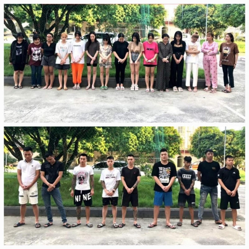 66 nam, nữ thanh thiếu niên được phát hiện đang tổ chức sử dụng ma túy trong khách sạn Nam Khánh.