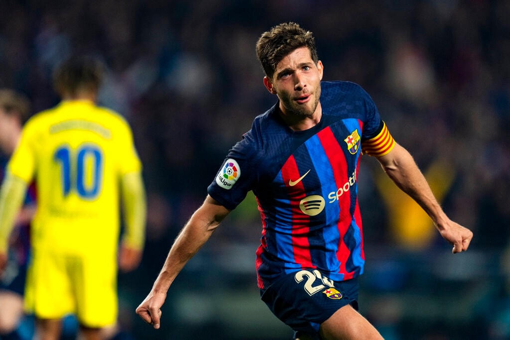 Sergi Roberto để lại dấu ấn với một bàn thắng (Ảnh: AP).