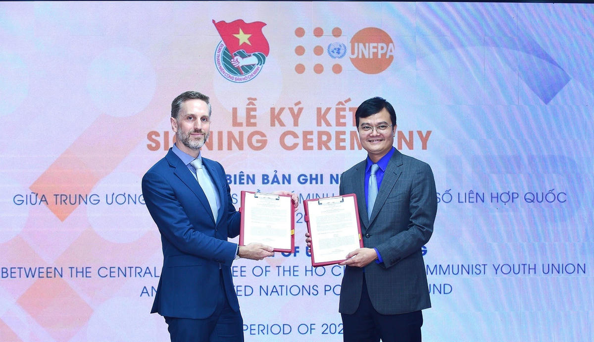 Trung ương Đoàn TNCS Hồ Chí Minh và Quỹ Dân số Liên hợp quốc tại Việt Nam đã thống nhất ký kết, trao Biên bản ghi nhớ hợp tác giai đoạn 2023 - 2026.
